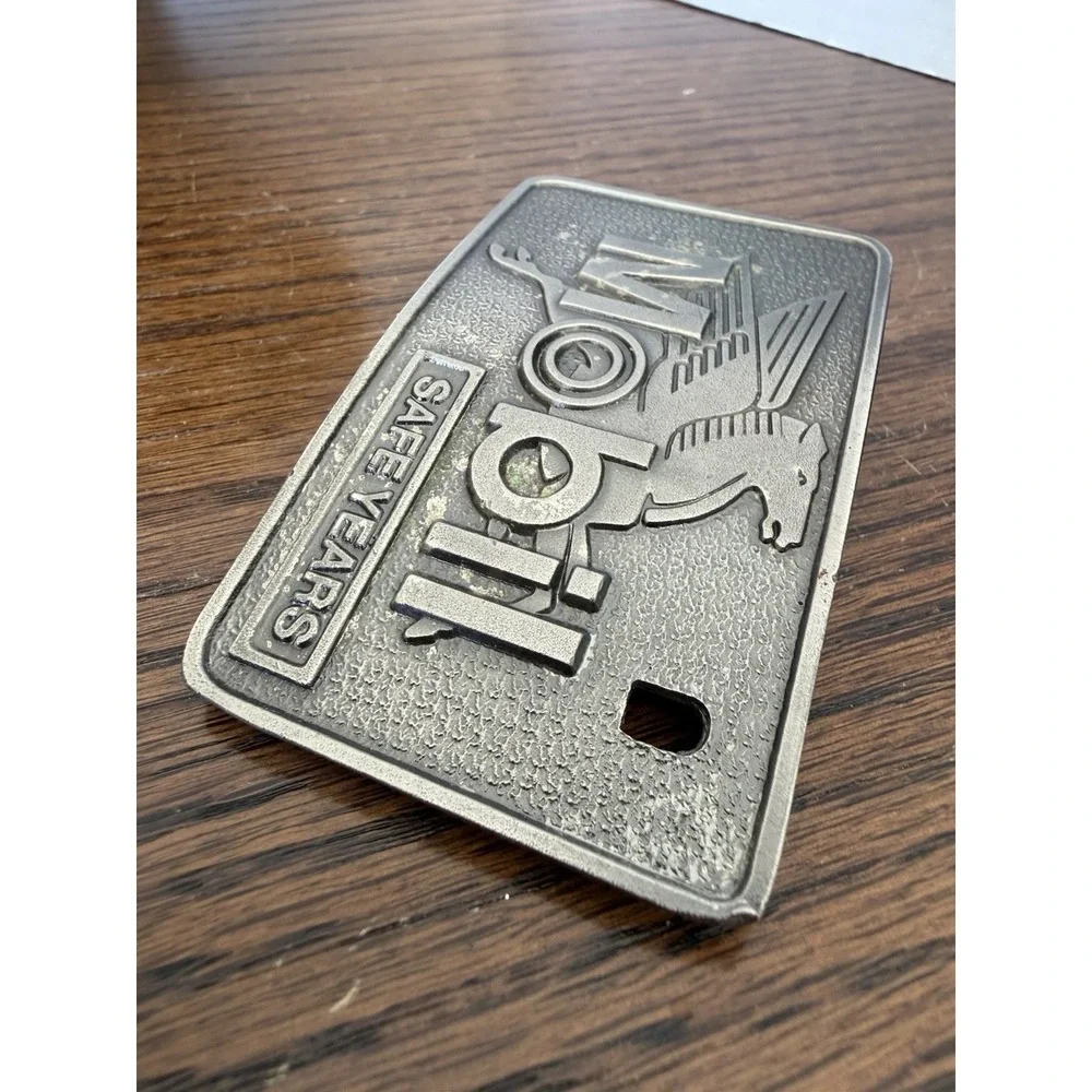 Vintage Mobil Safe Years Pegasus Belt Buckle Limited Edition Mobil‎ Oil